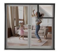 Zanzariera Tenda Porta per Balconi 100x125cm Nero Zanzariera per Finestra Con Telaio Zanzariera per Finestra Ad Arco Zanzariere per Finestre