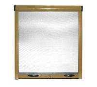 Zanzariera Universale A Rullo Avvolgibile Profilo Riducibile Regolabile Per Finestra Porte Portafinestra Balconi Con Frizione Telaio In Alluminio In Kit Fai Da Te Colore Oro (100 x 170 cm)