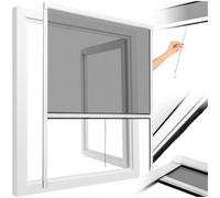 Zanzariera universale a rullo per finestre porta alluminio in kit 110x160 bianco
