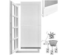 Zanzariera universale per porta struttura alluminio in kit 95x210cm marrone nuov
