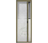 Zanzariera Universale Scorrimento Orizzontale Per Porte Portafinestra Balconi A Rullo Avvolgibile Profilo Riducibile Regolabile Telaio In Alluminio In Kit Fai Da Te Colore Marrone (120 x 250 cm)