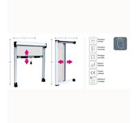 ZANZARIERA VERTICALE 100X170 COLORE MARRONE RAL 8017 MODELLO ZIGZAG