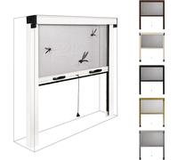 Zanzariera Verticale a Rullo Su Misura per Finestre e Porte - Apertura a Molla - Altezza: 250 CM, Larghezza: 100 CM