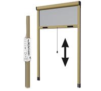 ZANZARIERA VERTICALE RIDUCIBILE 80X170 A RULLO CON FRIZIONE BRONZATA MADE IN ITA