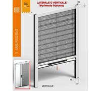 ZANZARIERA ZANZARIERE PLISSE PORTE FINESTRE INGOMBRO 22mm GUIDA A TERRA soli 7mm