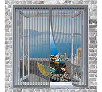 Zanzariere A Calamita Per Finestre 100 x 130 cm Tenda Totalmente Magnetica L'Aria Può Circolare Liberamente Tenda Calamita Zanzariera Rete Anti Zanzare Per Lucernario, Grigio