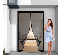 Zanzariere a Calamita per Finestre 130 x 140 cm, Magnetica, Chiusura Automatica, Senza Foratura, Rete Fine, Zanzariera Porta Scorrevole per Porta Finestra Balcone, Nero