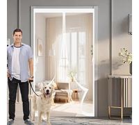 Zanzariere a Calamita per Finestre 130 x 140 cm, Magnetica, Chiusura Automatica, Senza Foratura, Rete Fine, Zanzariera Porta Scorrevole per Porta Finestra Balcone, Bianco