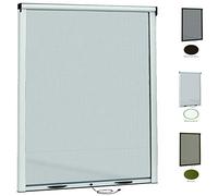 Zanzariere A Rullo Per Finestre Kit Zanzariera Scorrevole Verticale Riducibile E regolabile In Alluminio Verniciato Fai Da Te Istruzioni e Accessori Inclusi Bianco (100x170 frizione e molla)