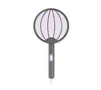 Zanzariere elettrico pieghevole 3 in 1 portatile/da tavolo/da parete, 800 mAh, trappola per zanzare con racchetta e luce UV.(Light Grey)