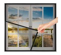 Zanzariere Esterna 90x130cm Nero Tende Zanzariere per Finestre Zanzariera Tenda Porta Finestra Zanzariera Fissa Per Finestra