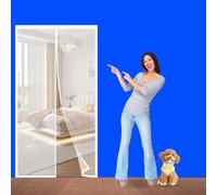 Zanzariere Magnetiche 120 x 315 cm Chiusura Automatica, Traspirante, Zanzariera Magnetica per Finestra Tenda Magnetice Non È Necessario Praticare Fori Non Ho Più Fastidiosi Insetti in Casa, Bianco B