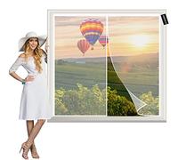 Zanzariere Magnetiche 130x140cm Schermo Porta Insetto Patio Pesante & Zanzariere-con magnetica Chiusura Automatica-per Porte Finestre Balcone Soggiorno Bianco