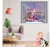 Zanzariere Magnetiche 138 x 106 cm Chiusura Automatica, Non Ho Più Fastidiosi Insetti in Casa - Non Accorciabile Zanzare Calamite Tenda Anti per Tutti I Tipi di Finestre, Grigio