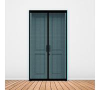 Zanzariere magnetiche 140 x 220 cm Tende Antizanzare Magnetiche si Chiude da Sola Zanzariera a calamita per Balcone Porta cucina Porta Finestra, Nero