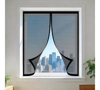 Zanzariere Magnetiche 175 x 105 cm Autoadesiva Zanzariera Magnetica Porta Finestra Chiuso Automaticamente Pieghevole per Corridoi Finestre Patio, Nero