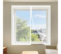 Zanzariere Magnetiche 50 x 55 cm Autoadesiva Durevole Zanzariera Calamita Chiuso Automaticamente Pieghevole per Corridoi Finestre Patio, Bianco