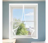 Zanzariere Magnetiche 50 x 55 cm Chiusura Automatica Zanzariera a Tenda Installazione Rapida Senza Attrezzi per La Maggior Parte Dei Tipi di Finestre, Bianco