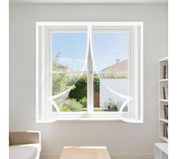 Zanzariere Magnetiche 50 x 65 cm Chiusura Automatica Zanzariera Autoadesiva Finestre Maglia Fine, Facile da Installare per La Maggior Parte Dei Tipi di Finestre, Bianco