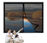 Zanzariere Magnetiche 64 x 98 cm Facile da Installare, Resistente e Durevole, Non Accorciabile Zanzariera per Finestra Rete Personalizzabile per Finestra di Multi Tipi, Nero