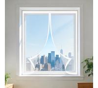 Zanzariere Magnetiche 65 x 155 cm Autoadesiva Zanzariera Magnetica Porta Finestra Chiuso Automaticamente Pieghevole per Corridoi Finestre Patio, Bianco