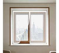 Zanzariere Magnetiche 75 x 70 cm Chiusura Automatica Regolabile Fai da Te per Magnetica Finestre Chiuso Automaticamente Pieghevole per Finestre Qualunque Piccole Grandi, Bianco