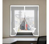 Zanzariere Magnetiche 75 x 80 cm Autoadesiva Autoadesivo Rete Anti Zanzare Tenere Fuori Insetti Mosche e Zanzare per Finestre Qualunque Piccole Grandi, Bianco