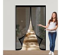 Zanzariere Magnetiche 79 x 218 cm Chiusura Automatica, Anti-Graffio per Gatti, Magneti Più Forti, Mantiene L'Aria Fresca Tenda con Magneti Anti Zanzare per Balconi, Cantine, Camere, Nero