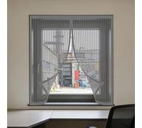 Zanzariere Magnetiche 90 x 110 cm Autoadesiva Autoadesivo Rete Anti Zanzare Tenere Fuori Insetti Mosche e Zanzare per Finestre Qualunque Piccole Grandi, Grigio
