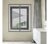 Zanzariere Magnetiche 90 x 110 cm Autoadesiva Regolabile Fai da Te per Magnetica Finestre Dimensione Fissa, Non Può Essere Tagliato per Tutti Terrazza Porte e Finestre, Grigio