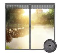 Zanzariere Magnetiche per Finestre Resistente Traspirante Tenda Zanzariere Zanzariera Finestra Apribile Non è Necessario Forare per Evitare che Insetti/Mosche/Zanzare Entrino Nella Stanza(Grigio)