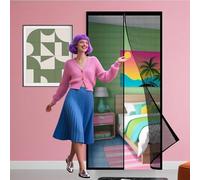 Zanzariere Magnetiche per Porte Finestre 110 x 251 cm Tenda Magnetica Traspirante Senza Foratura per Balcone, Soggiorno, Cantine, Terrazze, Nero