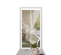 Zanzariere Magnetiche per Porte Finestre 72 x 202 cm Chiusura Automatica Tenda Magnetica Zanzariera Porta Viene Fornito con Kit di Montaggio per Porte da Balcone/Cantine/Terrazze, Bianco