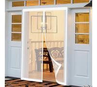 Zanzariere Magnetiche per Porte Finestre 82 x 212 cm Resistente Traspirante Tenda Zanzariera Magnetica Facile da Installare Adatto a Bambini e Animali Domestici, Bianco