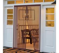 Zanzariere Magnetiche per Porte Finestre 84 x 216 cm Resistente Traspirante Tenda Zanzariera Magnetica Facile da Installare Adatto a Bambini e Animali Domestici, Marrone