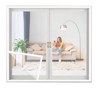 Zanzariere per finestre, 110x170cm Rete autoadesiva per finestre, zanzariera anti-insetti, mantiene mosche/zanzare Bianco