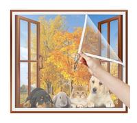 Zanzariere per Finestre 55x125cm Zanzariera Super Resistente a Maglia Fine per Porte e Finestre Senza Foratura - con Gancio Autoadesivo e Striscia ad Anello