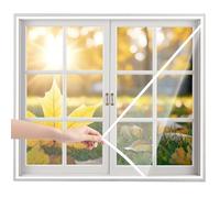 Zanzariere per Finestre 65x90cm Bianco Zanzariera Autoadesiva Fai da Te Per Finestre, Zanzariera per Finestre per Insetti e Mosche