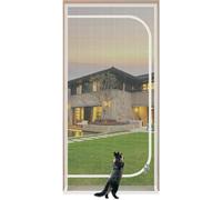 Zanzariere per porte e finestre, reti metalliche, Porta for gatti bianca, diverse misure, protezione for animali da balcone(85x210cm)
