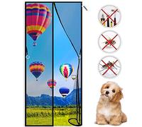 Zanzariere Porta Finestra, 75 x 230 cm Tende per Porte Francesi di Maglia, Chiuso automaticamente Pieghevole, Si Chiude da Sola, for Corridoi/Porte/Patio Nero