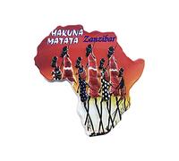 Zanzibar Tanzania - Calamita da frigorifero a forma di mappa 3D, regalo per souvenir per casa e cucina, decorazione per frigorifero Zanzibar