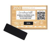 Zao Make Up Ricarica Rettangolare 206 Matt Black 1,30 g - Ombretto