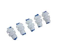 ZAOJIAO - Connettore per paratia per tubi a innesto rapido, per sistema di osmosi inversa dell'acqua RO (confezione da 5) (connettore per paratia a tubo da 1/4")