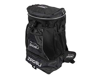 ZAOSU Zaino da triathlon e nuoto - Transition Bag | 45 litri con scomparto bagnato per abbigliamento da nuoto dopo la competizione o l'allenamento, Nero