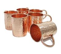 Zap Impex, bicchiere per Moscow Mule in rame battuto, set di 6 tazze