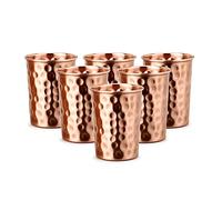 Zap Impex Bicchieri martellati rame puro mosca mule tumbler (Set di 6)