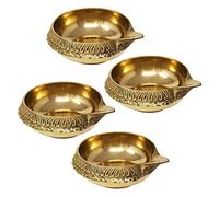 Zap impex Lampada tradizionale a olio in ottone Deep Diya indiano Diwali Puja Kuber Diya (4)