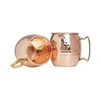 Zap Impex Moscow Mule Cup in rame puro, rame martellato, set regalo da 2