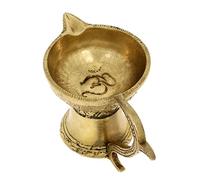 Zap Impex® Ottone, lampada a olio fatta a mano, Diya semplice con manico, 12,7 centimetri