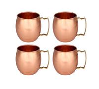 Zap Impex, set da 4 tazze per Moscow Mule realizzate a mano in puro rame